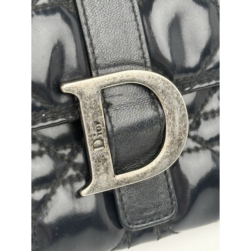 Dior Vintage Cannage Black Leather Clutch - Picture 5 of 9